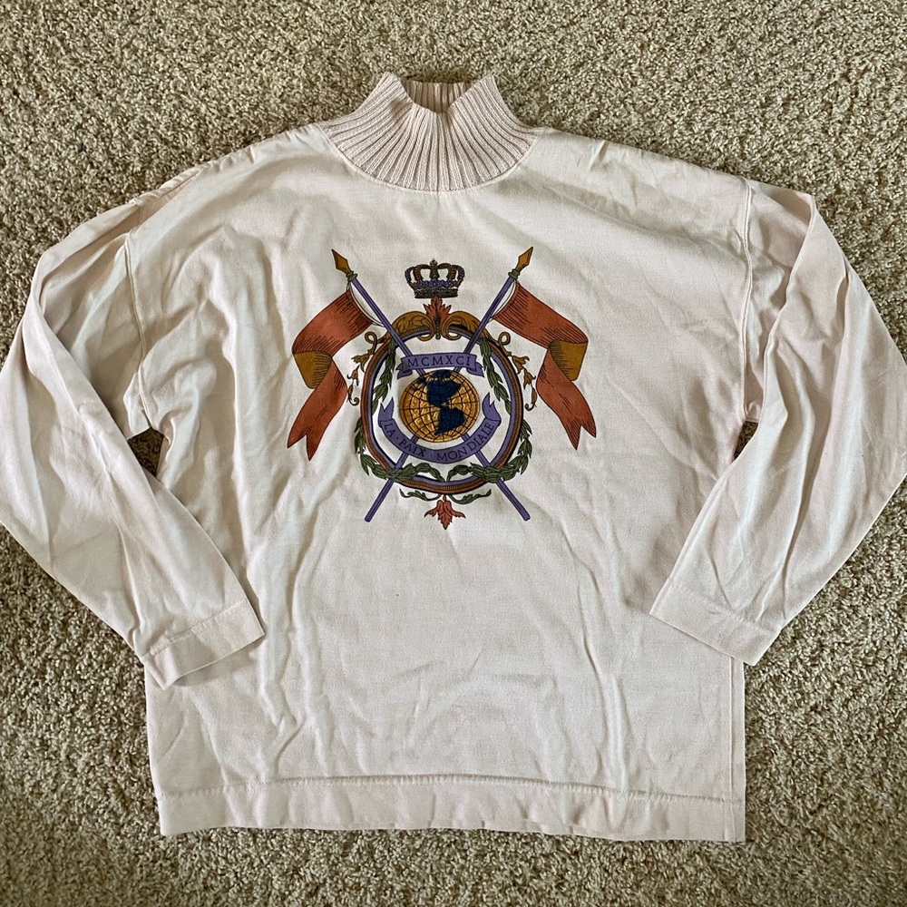 Vintage Chris Evert Mock Neck Sweater